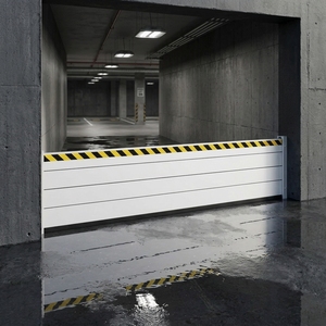 Barrière anti-inondation empilable en aluminium, mur anti-inondation amovible pour la protection des rives de rivières, des quais et des infrastructures - Product Image 1