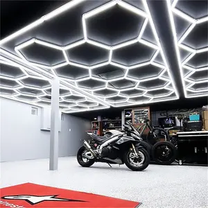 New Design Hexagonal Led Light Easy Installation Garage Hexagon Lighting Car Detailing Lights