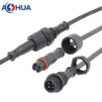 Longueur de câble personnalisée montage sur panneau 3 broches 22 24 AWG 2A faisceau de câbles de rallonge étanche IP65 connecteur de câblage électrique M12
