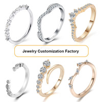 Dernier cadeau populaire pour femmes Bague solitaire en diamant de laboratoire 18K