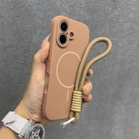 AilesTecca beschermhoes voor iPhone 17, 16 Pro Max, 15 Pro, Dragon Fruit siliconen, dunne ring, fijne opening, magnetische huid, Skin Sense