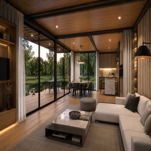 บ้านสำนักงานเคลื่อนที่แบบพับได้ขนาดเล็กหรูหรา 20 ฟุต/40 ฟุต - Product Image 5