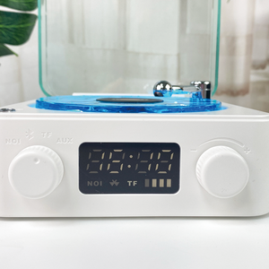 Máquina de Ruido Blanco Vintage, Lámpara Musical Inalámbrica, Reproductor de Vinilo con Ondas de Agua, Gramófono, Altavoz BT con Temporizador para Dormitorio - Product Image 4