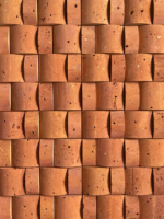 Carrelage en mosaïque de brique rouge pour pot de gong carré, ignifuge et imperméable, pour la décoration intérieure et extérieure des murs et sols