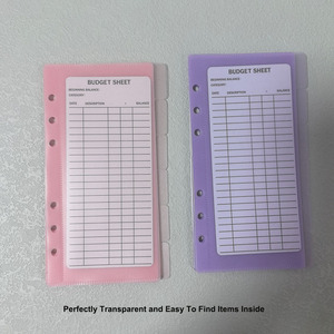 Nuovo Planner Finanziario A6 Impermeabile in PP, Organizzatore di Denaro con Buste per Contanti, Buste Mensili Stampate con Linguette - Product Image 6