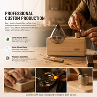 Diffuseur d'arômes portable sans eau AromaMobi - Diffuseur d'huiles essentielles par nébulisation pour la maison, rechargeable, design en bois