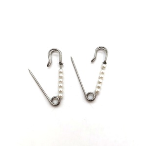 Atacado Grande Pérola Aço Inoxidável Vestuário Clutch Silver Pearl Broches Badge Lapel Pearl Pins Para Broche <span class=keywords><strong>DIY</strong></span> Artesanato Fazendo - Product Image 5