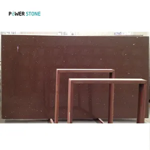 POWERSTONE 공장 공급 3200mmX1600mm 푸스 거울 주름 석영 돌 수조 크리스탈 푸스 석영 석판 PSSS006-2