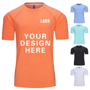 Factory Custom Design Marathon Event Running Dry Quick unisex polyester black Sublimation Sport dtg T Shirts