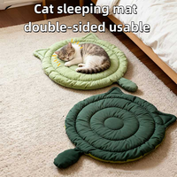 Coussin de lit pour chat en coton, matelas double face pour chat et petit chien, à poser au sol, confortable pour chat et chiot