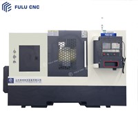 Tour CNC horizontal compact haute précision FCK50, commande GSK, pour la production de pièces tournées en métal, performance stable