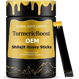 Resina de Shilajit Orgánica Pura al por Mayor en Barritas de Miel, 30 Unidades, para Adultos, con Shatavari y Manuka, Antioxidante, Refuerzo Inmunológico, Fórmula Personalizada OEM - Product Image 1