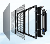 Écran LED transparent adhésif au prix d'usine, film LED cristallin, écran de glace pour fenêtre en verre, mur