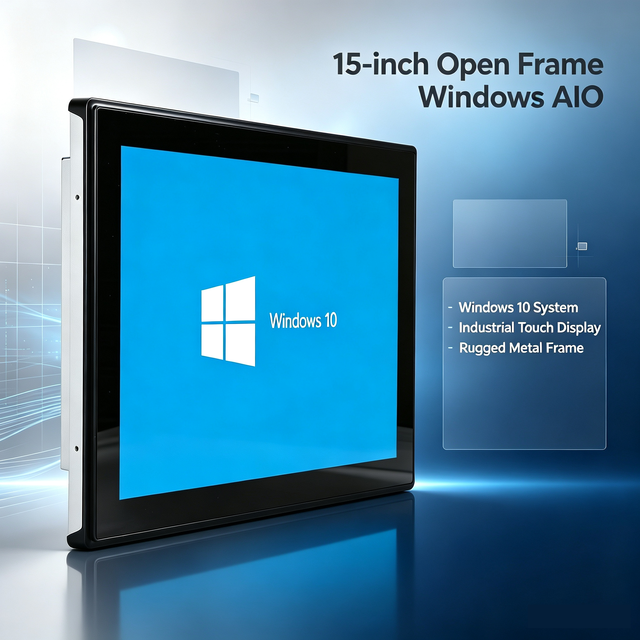 15" Open Frame Fanless Industrial Touch Panel PC IP65 Front Panel Capacitive Touch All in One  HMI Computer OEM ODM Available