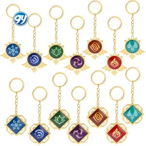 Nuevo Llavero de Anime <span class=keywords><strong>2022</strong></span>, Genshin Impact, Ojo de Dios, Accesorios para Bolsos, Colgante Metálico, Llavero de Metal, Artesanía Metálica - Product Image 1