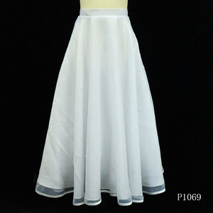 P1069 Falda con volantes y cuentas para niñas, vestido largo con peto - Product Image 1