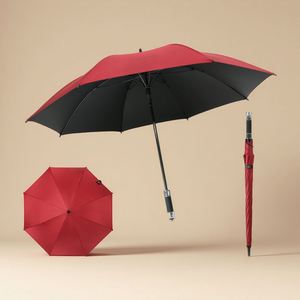 High Quality UV Automatic Black Customized Golf <b>Windproof</b> <b>Umbrella</b> for Business Gifts 190T Pongee Fabric Three-Folding Design - Product Image 5