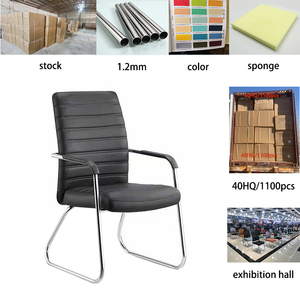 Chaise de bureau exécutive en cuir PU noir et marron avec accoudoirs, forte capacité de charge, pour réunions et écoles (vente en gros) - Product Image 5
