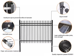 Panneau de clôture routière en acier galvanisé, clôture métallique thermolaquée <span class=keywords><strong>pour</strong></span> <span class=keywords><strong>barrière</strong></span> de circulation routière municipale, garde-corps de sécurité, utilisation extérieure durable - Product Image 5