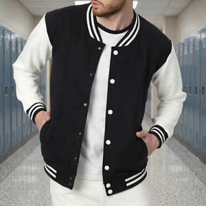 Veste universitaire personnalisée pour homme, vêtement d'extérieur de baseball, respirante, coupe régulière, coupe-vent, style streetwear universitaire - Product Image 3