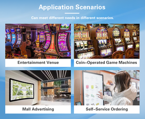 Nieuw 27 inch C-type gebogen capacitief acryl Full LED touchscreen display monitor voor gaming, 1920x1080 resolutie - Product Image 6