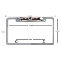 Caméra de recul de sauvegarde de cadre de plaque d'immatriculation de voiture à grand angle de vision de couleur chromée avec caméra de véhicule à vision nocturne 8 IR