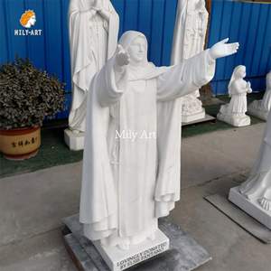 Cuộc sống kích thước bằng đá cẩm thạch trắng nữ tu bức tượng đá Nhà thờ tượng để bán - Product Image 3