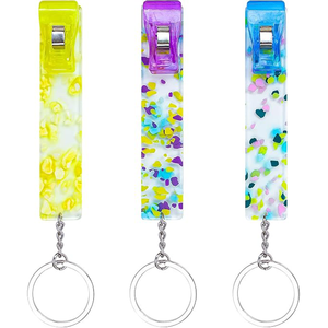 Tirette de carte de crédit RFID sécurisée, en acrylique, mignonne, pour ongles longs, pour femmes, porte-clés ATM, livraison rapide mondiale - Product Image 1