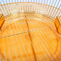 Nouveau Style Fantaisie Cages à Oiseaux En Métal Assemblée Rond D'or Léger Parrot Canaries Oiseaux Cage Maison pour Vente