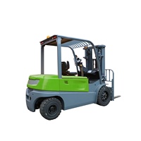 Chariot élévateur électrique MOVMES 5 tonnes, robuste, pour usage industriel extérieur, pneus pleins, déplacement latéral hydraulique
