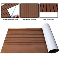 Feuille de mousse EVA moderne imperméable et résistante aux UV avec adhésif intégré, installation par clic, finition brossée pour revêtement de sol extérieur de bateau