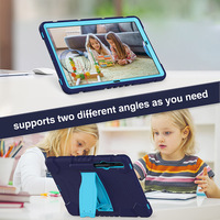 Penutup Tablet tahan guncangan seluruh tubuh anak, dengan sandaran bawaan untuk Samsung Galaxy Tab S7 FE T730 2021