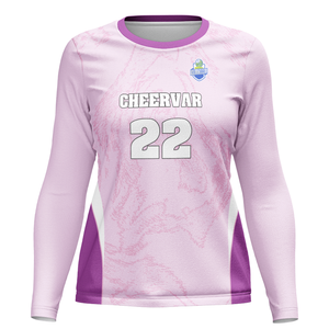 Feuchtigkeitsableitendes Damen-Volleyballshirt mit Langen Ärmeln und Rundhalsausschnitt - Product Image 4