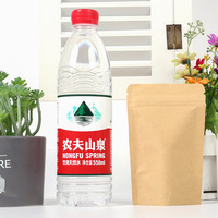 Sachet Doypack Personnalisé en Kraft Brun avec Fenêtre et Fermeture Zip pour Emballage Alimentaire, Impression Gravure