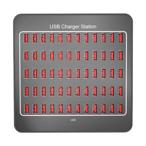 محطة شحن مكتبية جديدة بـ 20 و30 و40 و<span class=keywords><strong>50</strong></span> منفذًا، 250 واط، محطة شحن متعددة للهواتف المحمولة، محطة شحن سريع محمولة، محطة إرساء شحن USB تيار مستمر - Product Image 1