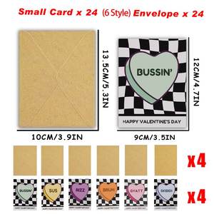 Biglietti d'Auguri in Cartone Personalizzati a Tema Slang di Tendenza per San Valentino con Buste per Scambi in Classe per Adolescenti - Product Image 4