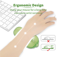 Tapis de souris pour clavier à feuilles de dessin animé avec repose-poignet Tapis de souris en cristal transparent pour jeux Home Office Surprise Rest Caractéristiques