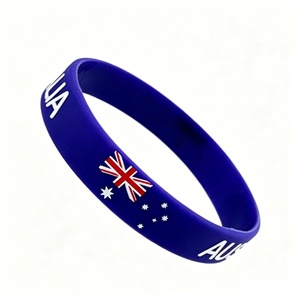 Bracelet en silicone avec motif drapeau du monde, cadeau promotionnel pour les fans de sport - Product Image 1