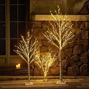 परी रोशनी सन्टी पेड़ 4 फुट 200 इनडोर, आउटडोर के लिए एलईडी रोशनी घर छुट्टी सजावट क्रिसमस प्रकाश का नेतृत्व किया