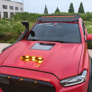 Capó <span class=keywords><strong>para</strong></span> Toyota Tacoma 2016-2023 con <span class=keywords><strong>Ventana</strong></span> de Vidrio y Luces LED Ámbar, Reemplazo de la Cubierta del Motor - Product Image 2