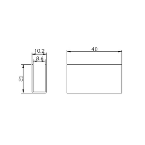 Rongsen GS21-FS - Abrazadera <span class=keywords><strong>para</strong></span> <span class=keywords><strong>Puerta</strong></span> Corredera de Acero Inoxidable con Diseño Moderno, Clips Duraderos <span class=keywords><strong>para</strong></span> Paneles Pivotantes Fijos, Insonorización Eléctrica - Product Image 3