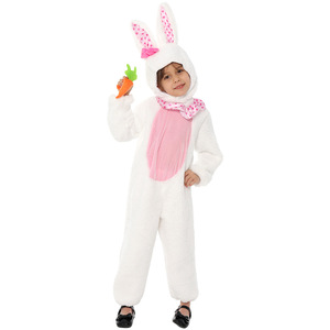 Costume de cosplay de lapin rose à pois, ensemble trois pièces pour enfants de 5 à 7 ans, costume de spectacle - Product Image 1