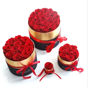 Bewaarde Bloem Geschenkdoos 214 Valentijnsdag Verjaardagscadeau Yunnan Afgewerkt Rose Knuffel Emmer