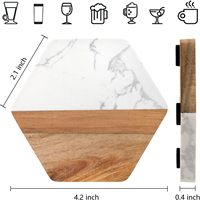 Sous-verres modernes en marbre et bois pour boisson lait sous-verres pratiques pour restaurant sous-verres personnalisables pour la décoration de la maison