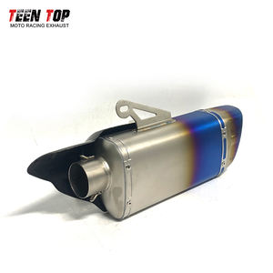 <span class=keywords><strong>Teentop</strong></span> ท่อไอเสียรถจักรยานยนต์สแตนเลส, ท่อครึ่งสีฟ้า51mm/60.5mm - Product Image 4