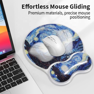 Alfombrilla de Ratón de Gel de Silicona Transparente con Diseño de Pinturas Postimpressionistas de Van Gogh, Reposamuñecas para Teclado y Ratón, para Oficina - Product Image 5