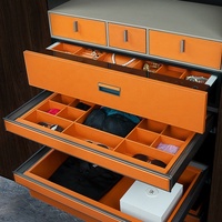 Accessoires de garde-robe de luxe : Coffre-fort escamotable dissimulé avec mot de passe et empreinte digitale, pour argent liquide et bijoux, en acier et verre trempé