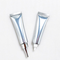 Mettre en surbrillance vide 15g aluminium-plastique médical pharmaceutique pommade maquillage crème pour les yeux visage apprêt Gel Tube avec longue buse
