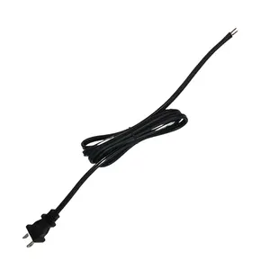 Plugue de extensão de venda quente PVC preto IEC 1.5 Plug de linha industrial padrão 2 Pinos Plug de cabo de alimentação AC