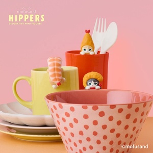 Pegatinas de Peluche Originales al por Mayor de MOFUSAND HIPPERS con Diseño de Camarones y Gatos para Decoración de Teléfonos y Adorno de Consola de Coche, Estilo Sushi - Product Image 4
